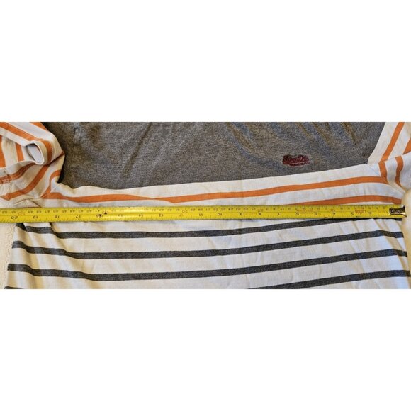 SuperDry Orange Label Mens Stripped Multicolor T-Shirt Size Large - Picture 8 of 9